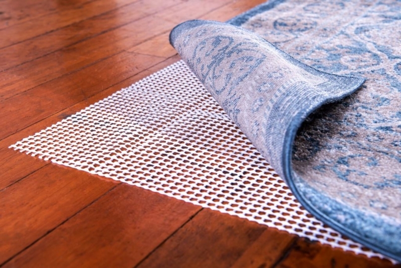 Rug Pad Synthetic Mesh Low Profile Hardwood Floor Protection Grip