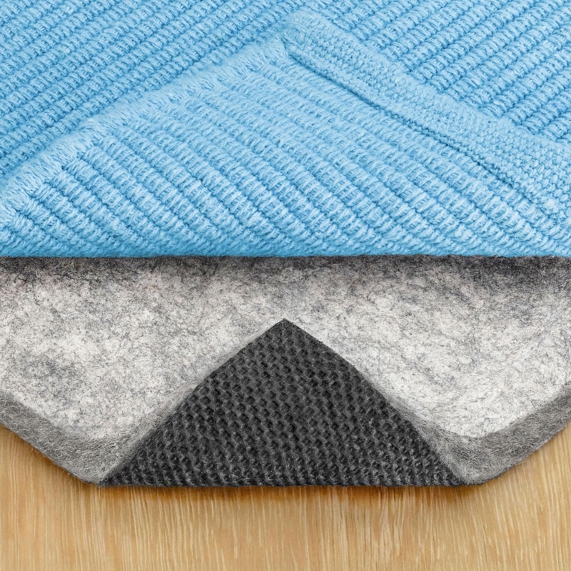 Rug Pad: Thick Felt Comfort, Mottled Grey Dual Surface Cushioned