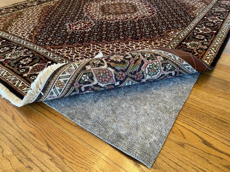 Rug Pad, Ultra Thin White Perforated Mesh Floor Protection