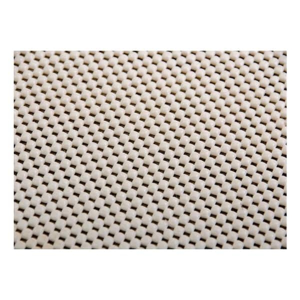 Rug Pad Waffle Grid Ivory Color Non-Slip Grip For Hardwood Floors