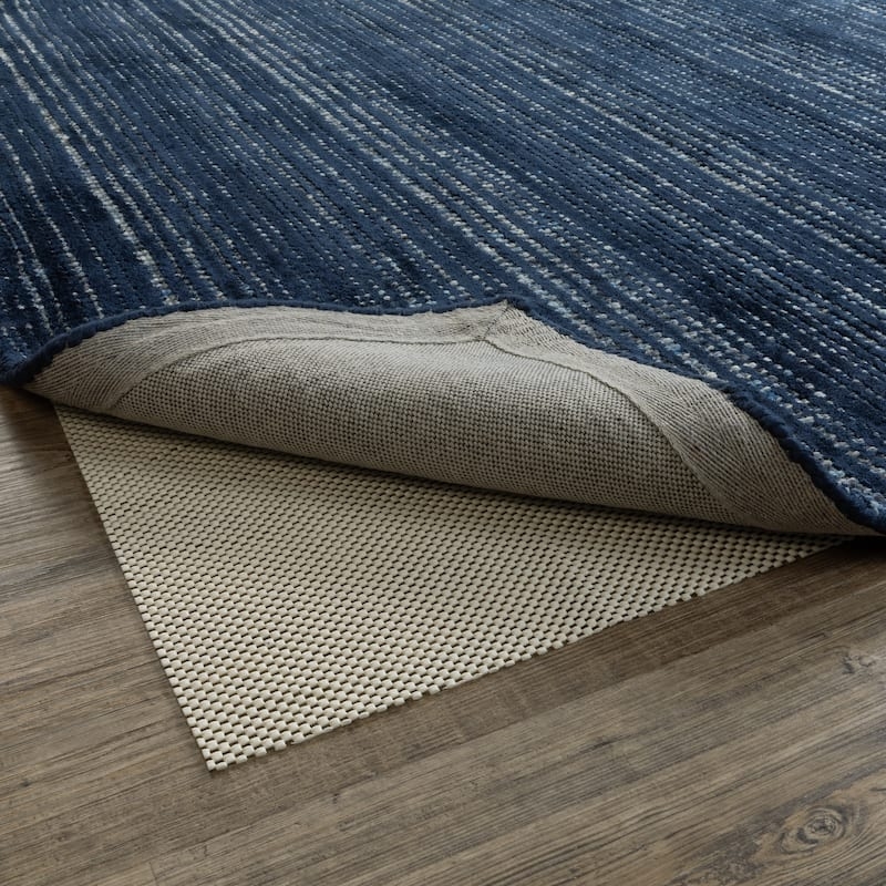 Rug Pad Waffle Knit Off-White PVC Coated Non-Slip Grip