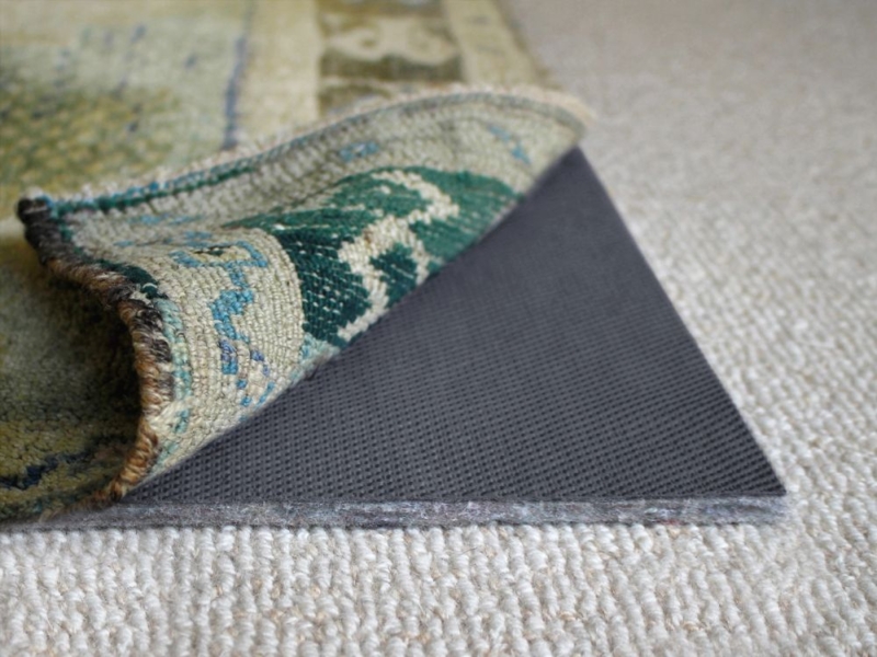 Rug Pad Waffle Texture Cream Low Profile For Runner Rugs Hallway