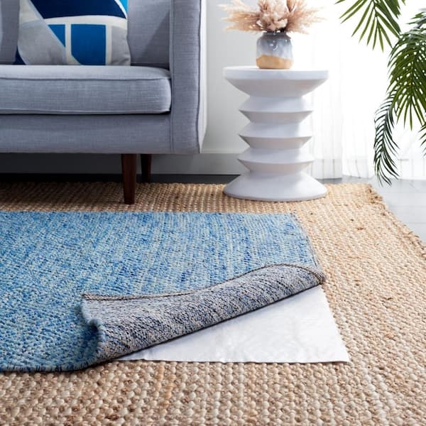 Rug Pad Waffle Texture White Perforated Grid Non-Slip Gripper