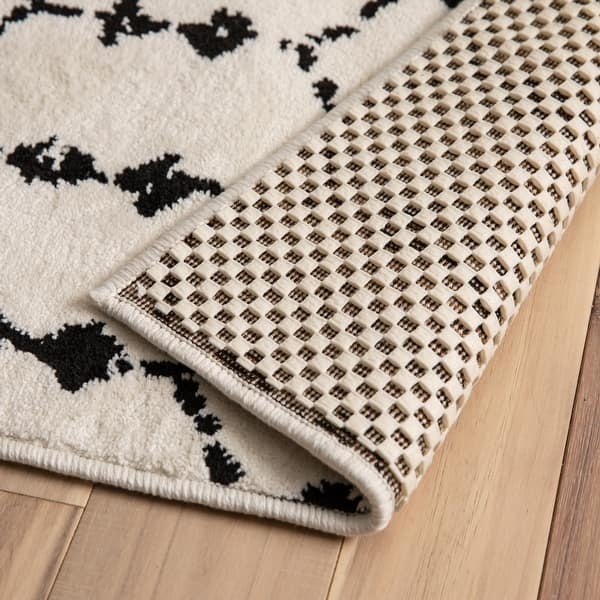 Rug Pad Waffle Weave Mesh Texture Cream Anti Skid Floor Gripper