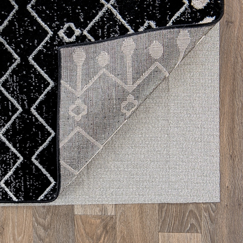 Rug Pad Waffle Weave Open Grid Cream Non-Slip Cushioned Surface