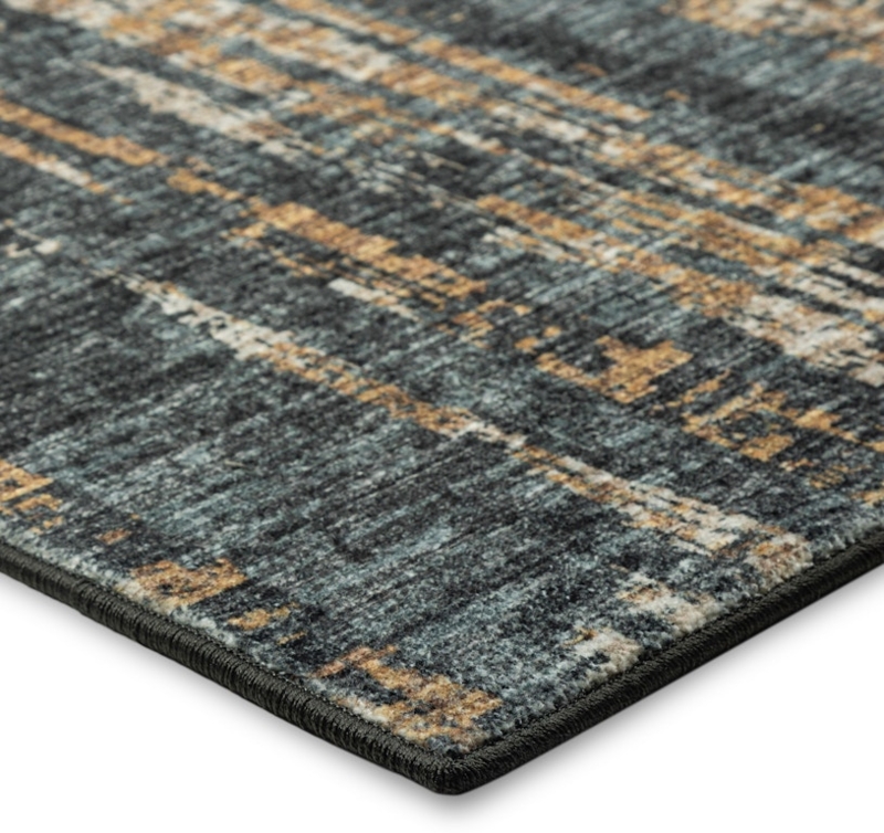 Runner Rug Charcoal Gray Woven Texture Solid Transitional