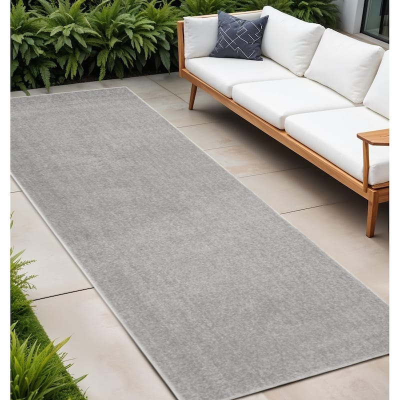 Runner Rug Grey Subtle Geometric Weave Low Pile Minimalist Grey Runner
