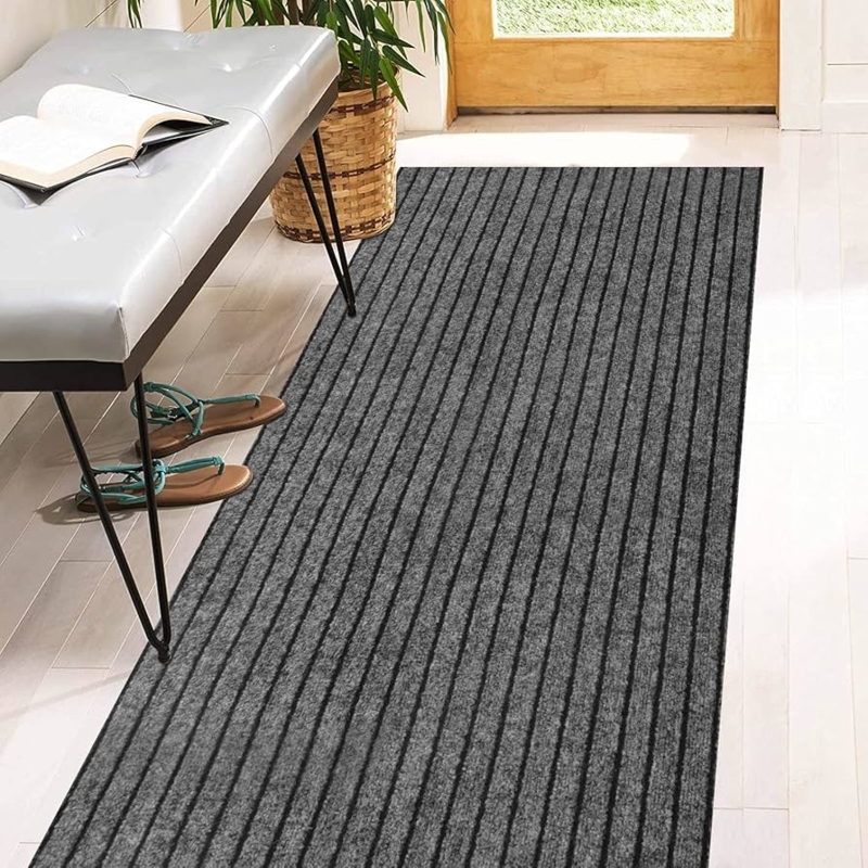 Runner Rug Horizontal Stripes Utility Modern Industrial Outdoor Runner