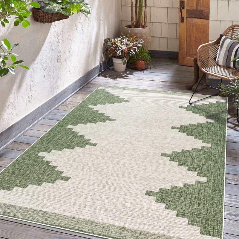 Runner Rug Sage Green Moroccan Outdoor Safe Entryway