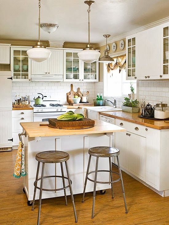 Rustic Wood and Metal Kitchen Island on Casters with Hooks