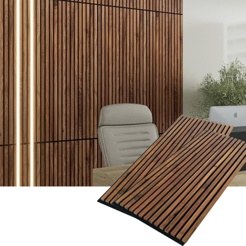 Seamless Wall Paneling Warm Wood Slat Acoustic