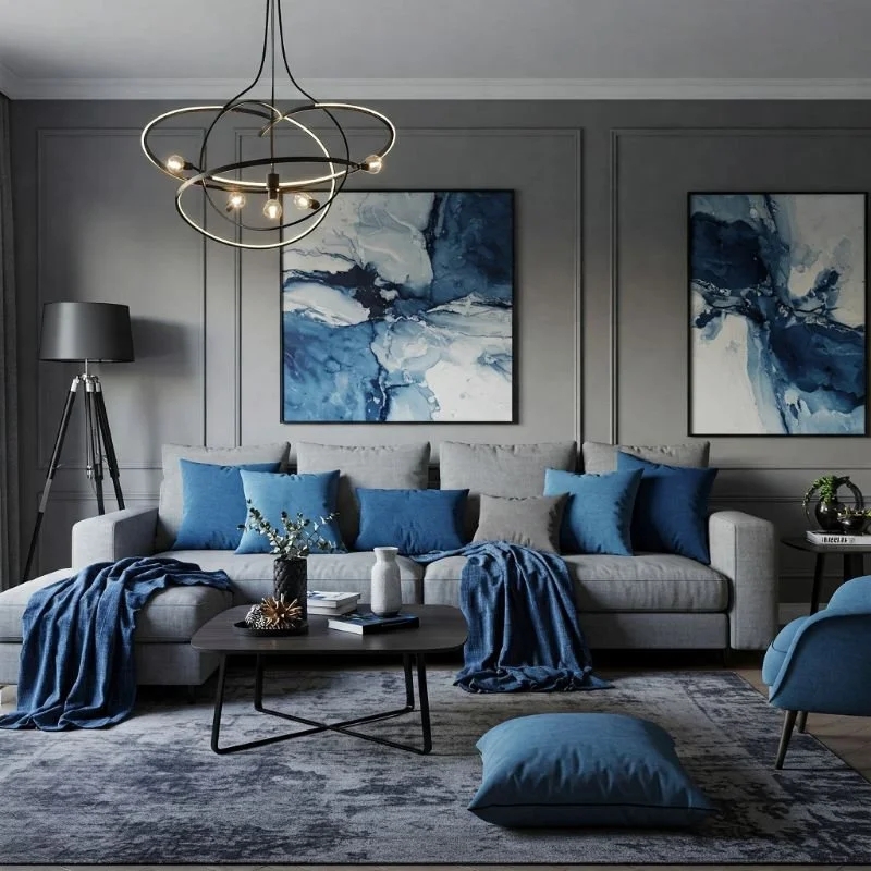 Blue And Grey Living Room Ideas