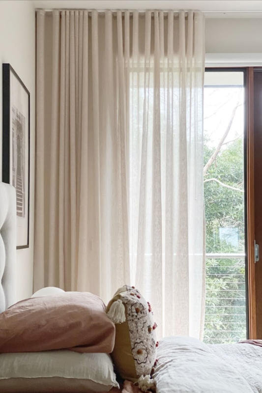 Sheer Wave Fold Curtains Floor to Ceiling Minimalist Style