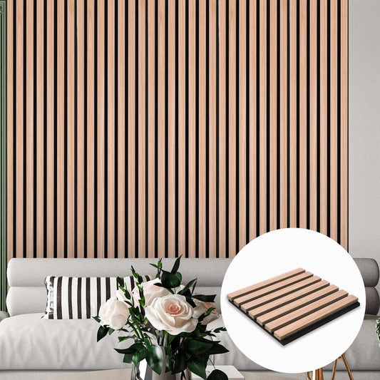 Slatted Wood Wall Paneling Acoustic Linear Design