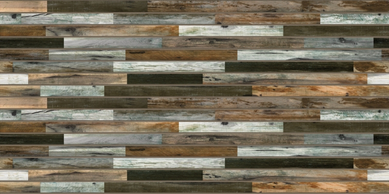 Slatwall Panel Printed Faux Wood Horizontal Grooves Retail Display