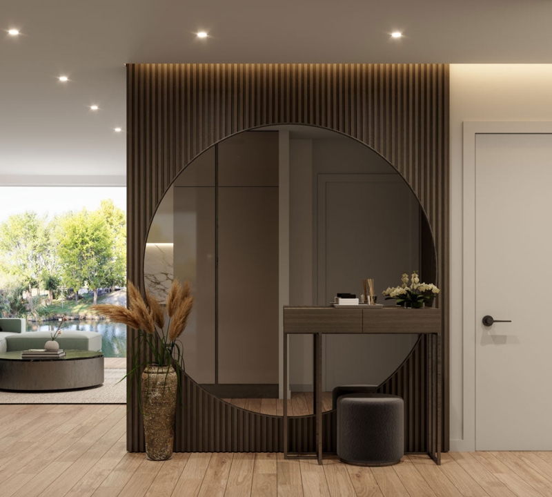 Sleek Wall Panels Kona Brown Fluted Wood Texture