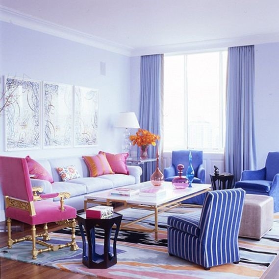 Sofa Abstract Rug For Colorful Living Room Mixed Color Chairs