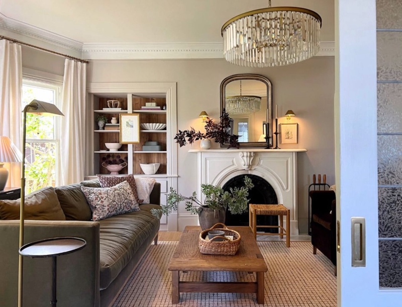 Tiered Crystal Chandelier Inspiration with Arched Mirror