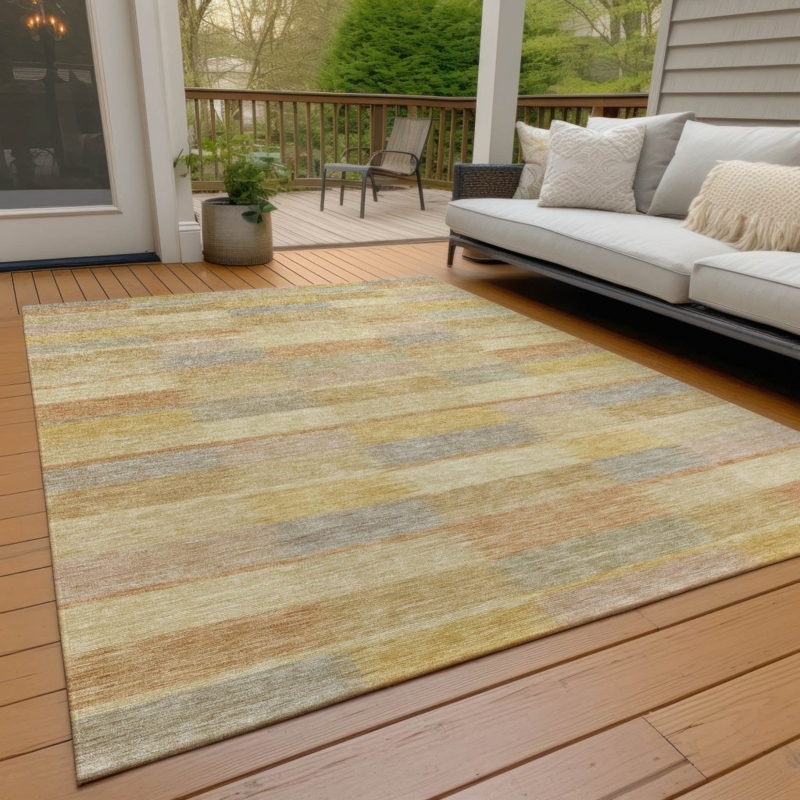 Transitional Area Rug Floral Pattern Woven Texture Outdoor Living