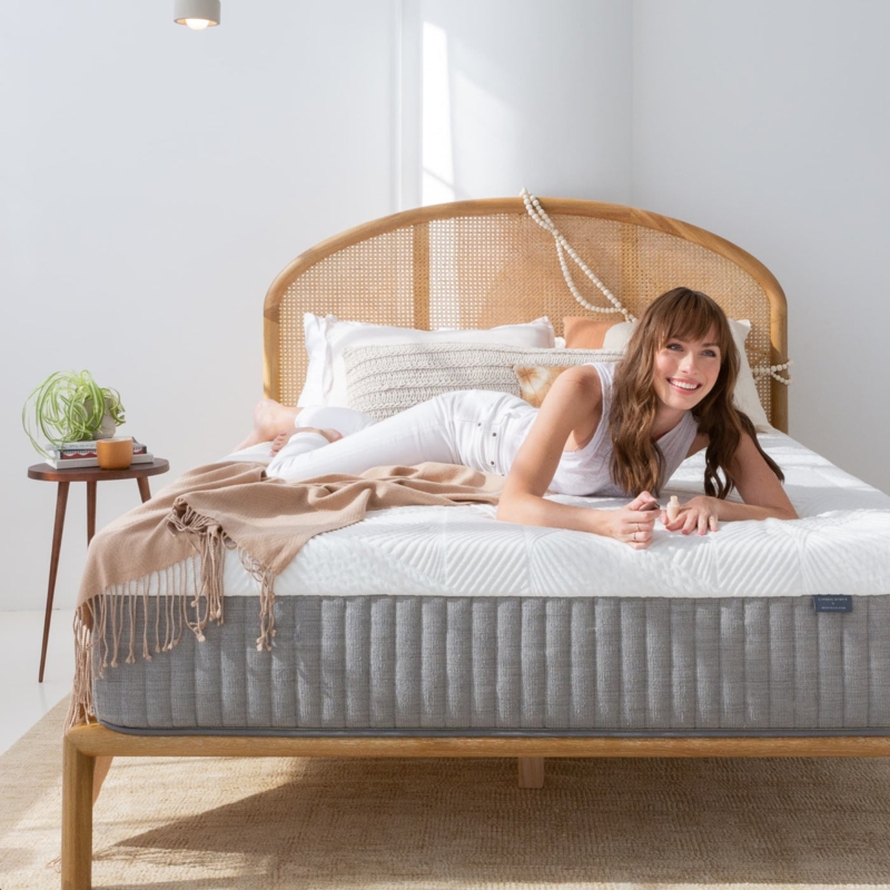 Two-Tone Memory Foam Mattress, Textured Top, Light Gray