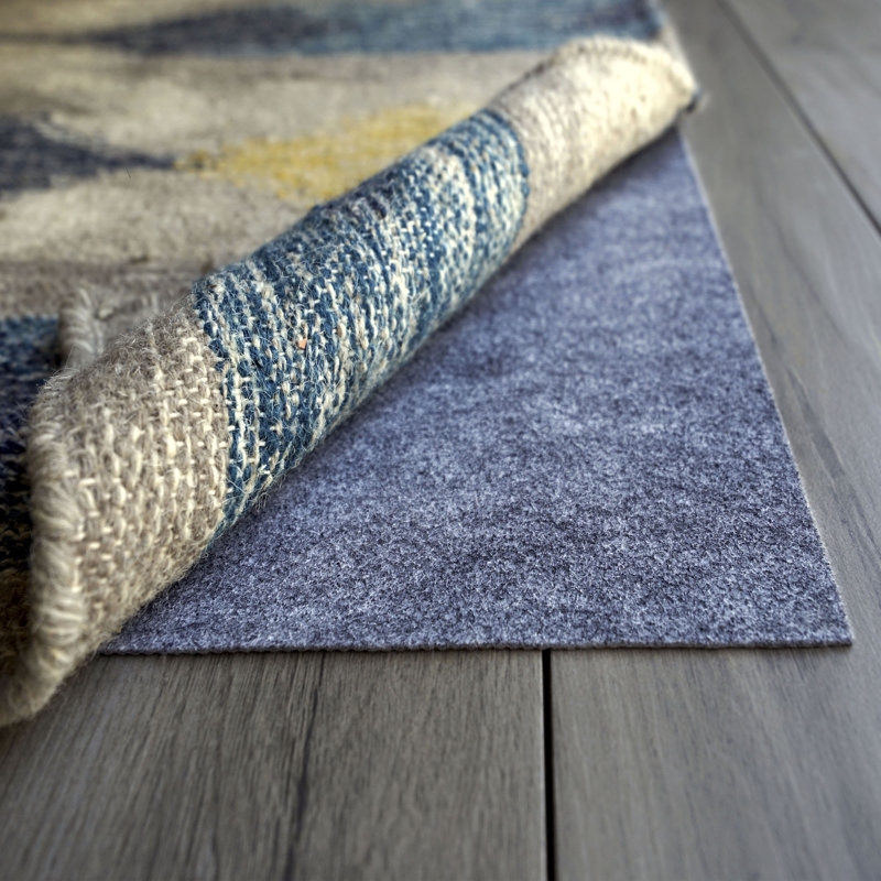 Ultra Low Profile Rug Pad Dual Layer Felt Rubber Grip