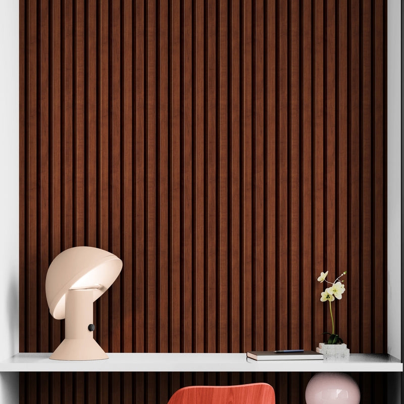 Wall Mural Dark Espresso Vertical Slat Seamless Pattern