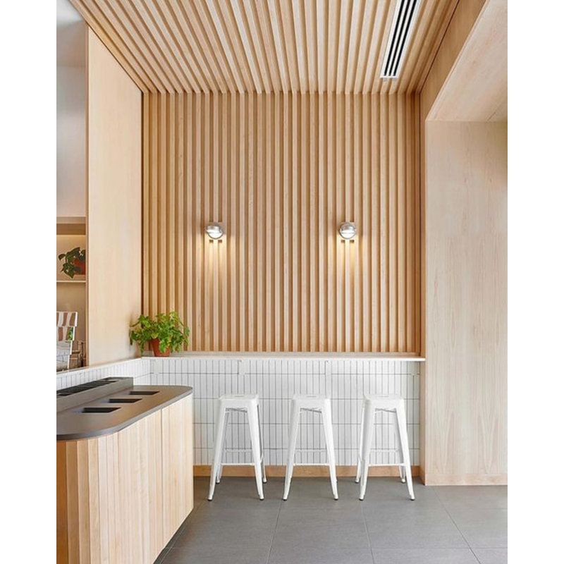 Wall Paneling 3D Slat Design Light Oak Finish Interlocking