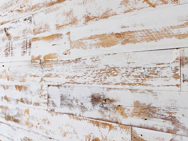 Wall Paneling Barnwood Style Natural Knots and Cracks Distressed Plank