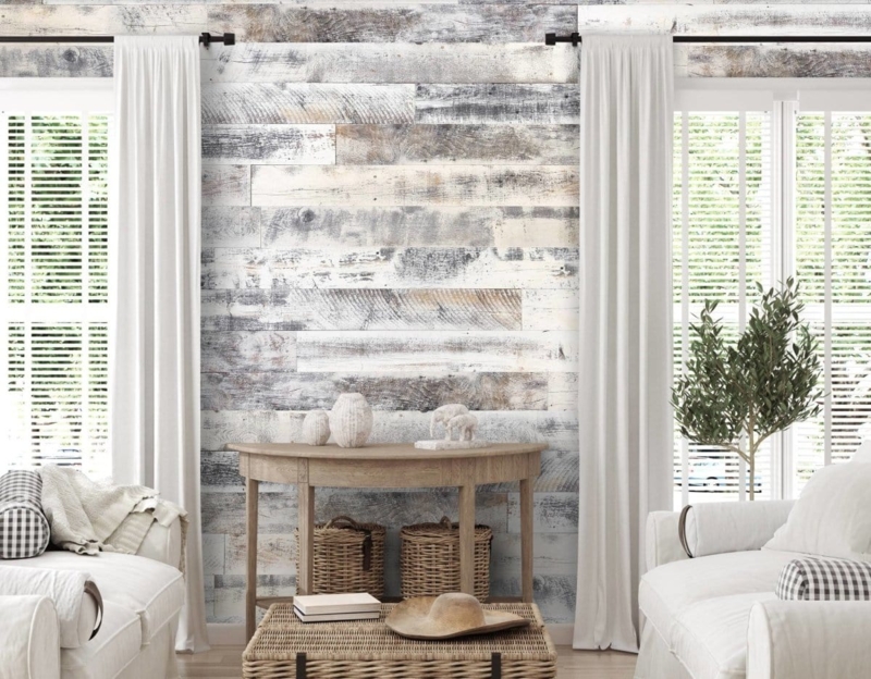 Wall Paneling Exposed Grain Shiplap Heavily Distressed Reclaimed Look