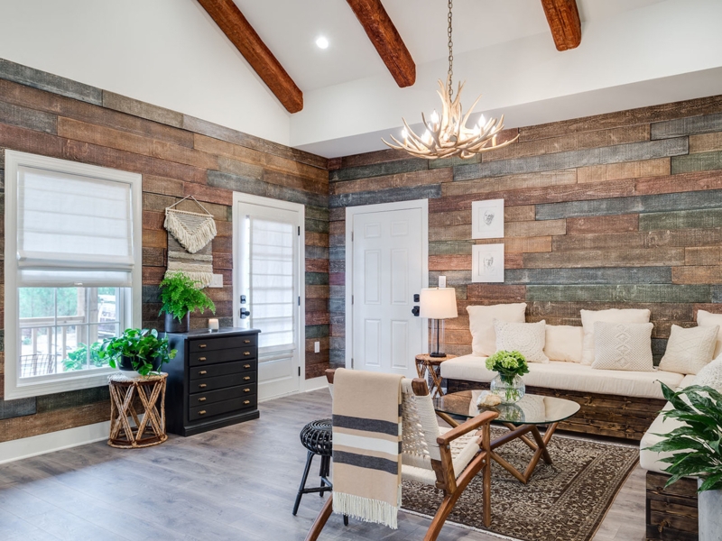 Wall Paneling: Faux Barnwood Samples with Distressed Weathered Texture