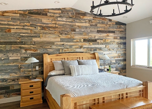 Wall Paneling Horizontal Reclaimed Planks Cozy Earthy Bedroom Decor