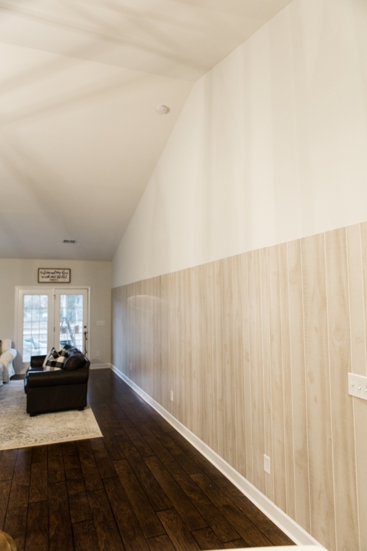 Wall Paneling, Matte Charcoal Board and Batten Transitional Decor