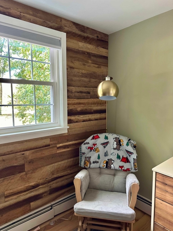 Wall Paneling: Mixed Species Brown Barnwood Planks with Distressed Finish