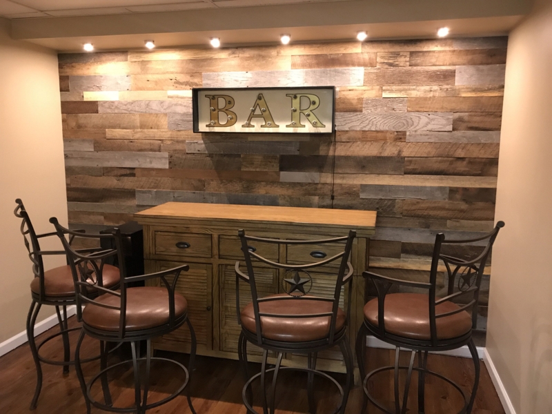 Wall Paneling: Random Width Barnwood Planks for Modern Farmhouse Accent Wall