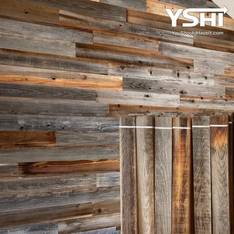 Wall Paneling Reclaimed Texture Weathered Gray Distressed Rustic