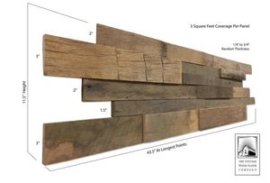 Wall Paneling: Reclaimed Wood Panels with Rough Original Face and Knots