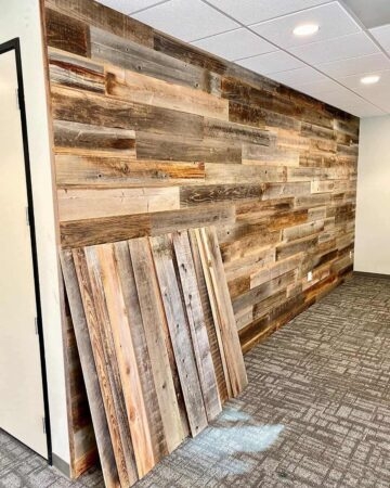 Wall Paneling, Redwood Tones Wide Plank Rustic Boards