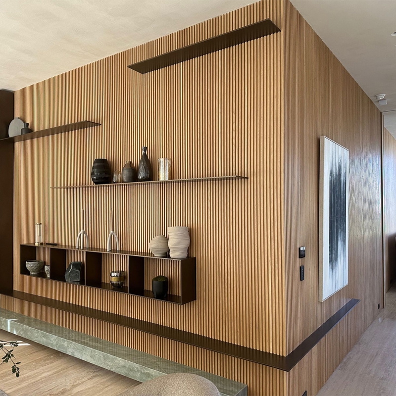 Wall Paneling Ribbed Texture Vertical Slats Modern Scandinavian