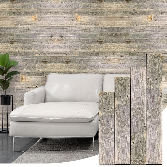 Wall Paneling, Rough Hewn Mixed Tone Reclaimed Boards