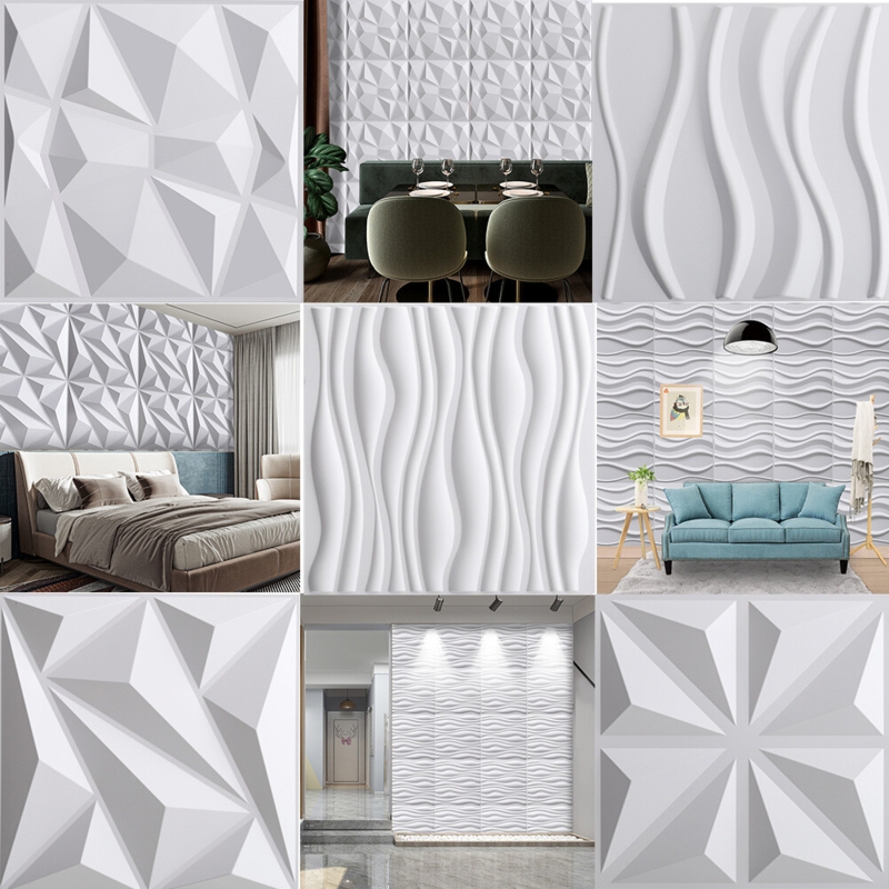 Wall Panels: 3D Embossed Geometric Relief, Textured PVC Paneling Ideas