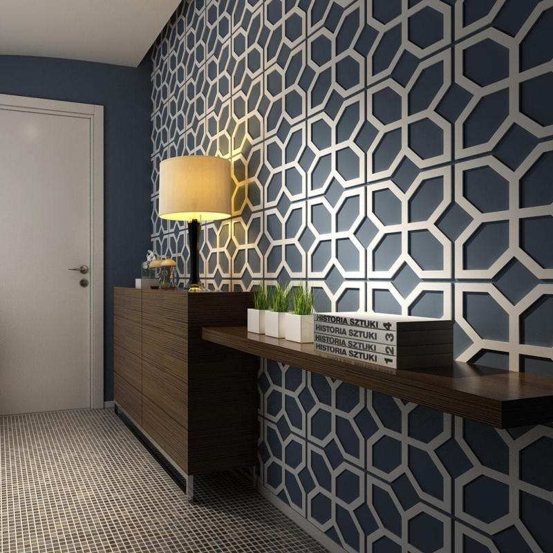 Wall Panels: Matte White 3D Floral Relief, Sculptural Pattern Accent Wall