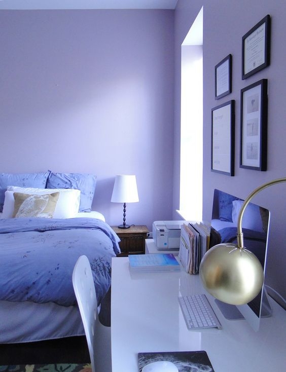 Writing Desk Multifunctional Layout Spherical Gold Lamp Small Bedroom
