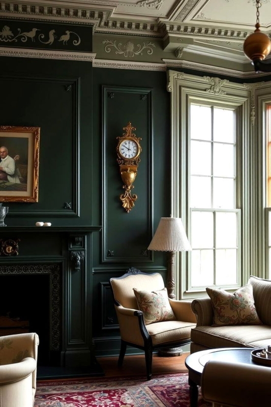 22 Dark Green Victorian Living Room Ideas for Moody Elegance - Lost At E  Minor