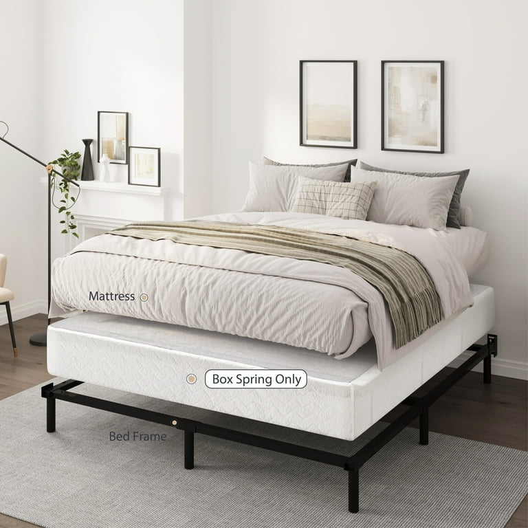 9-Inch Metal Box Spring, High Profile Foundation, Fabric Cover.