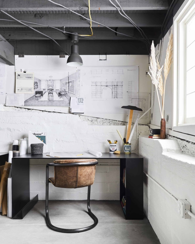 A Basement-Turned-Office Reveal (+ 7 Steps For How to Pull Off "Edgy  Neutral") - Emily Henderson