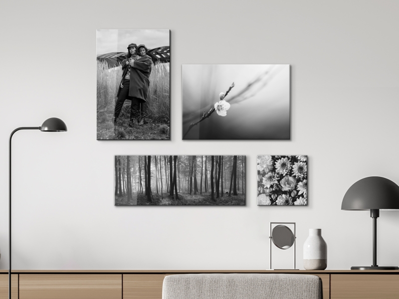 Acrylic Wall Art Set: Frameless Photo Prints