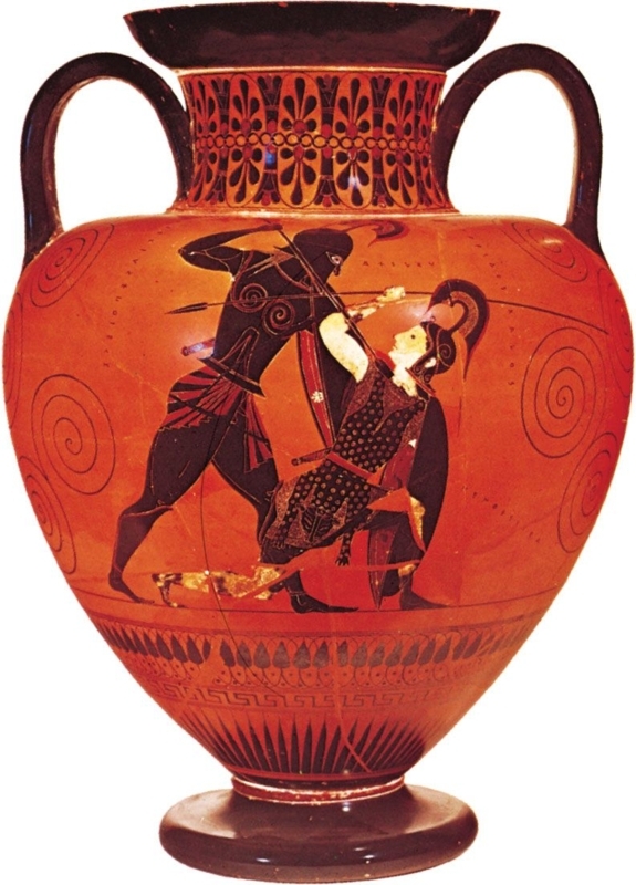 Amphora Black Figure Art Terracotta Ancient Greek Pottery Decor