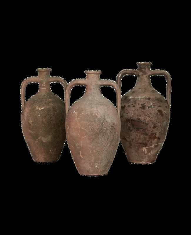 Amphora Jar Weathered Patina Wabi Sabi Floor Urn Accents