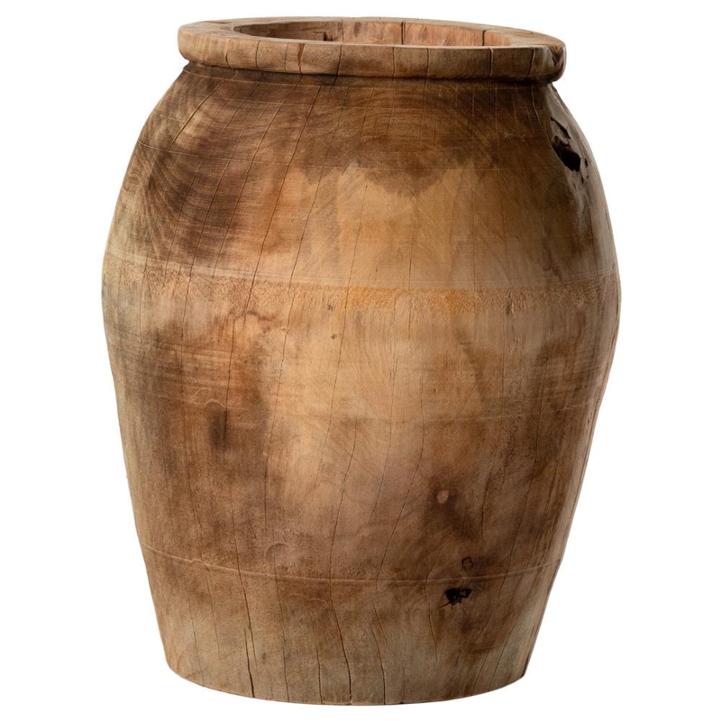 Amphora Planter Reclaimed Wood Rustic Lodge Decorative Vase