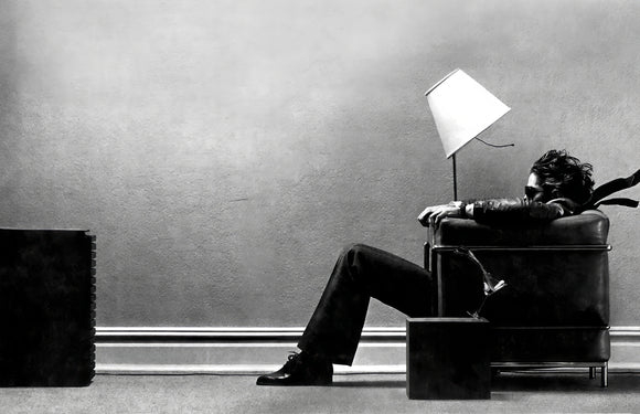 Armchair Modernist Tubular Frame Dynamic Motion High Contrast Bauhaus.